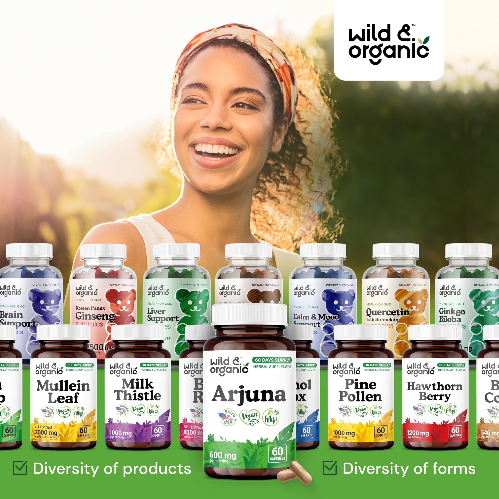 Wild & Organic Arjuna Bark Capsules - Antioxidant Support - 60 Count — Amazon image 6