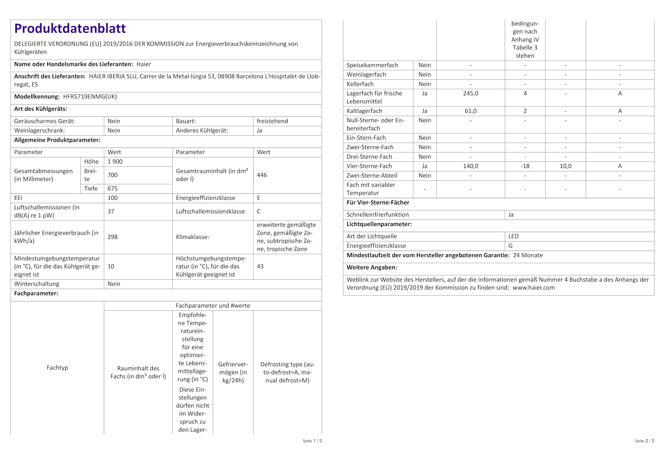 Haier French Door 70 SERIE 5 HFR5719ENMG KühlGefrierKombination/Total No Frost/Easy Access