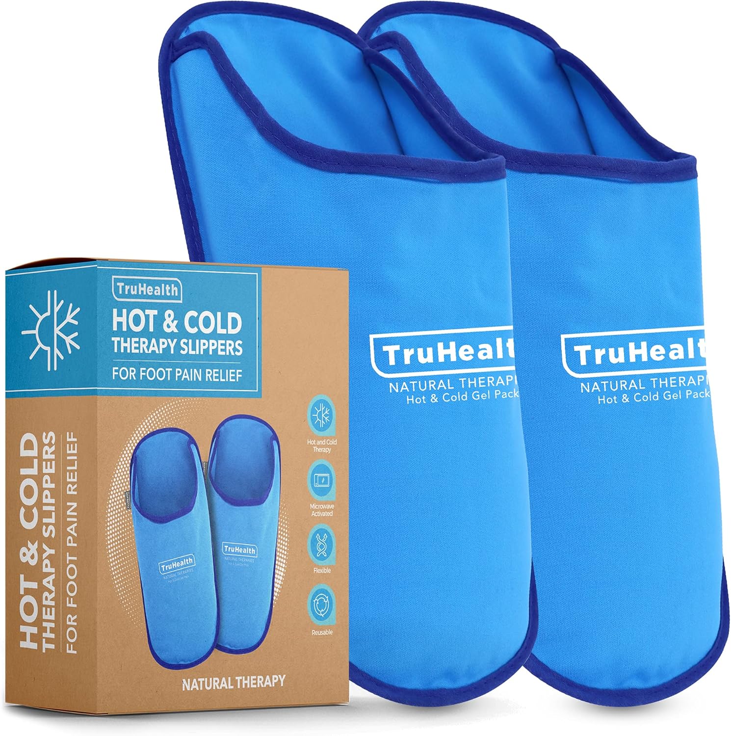 TruHealth Ice Pack Slippers Foot Ice Pack, Foot Warmer, Foot Wrap