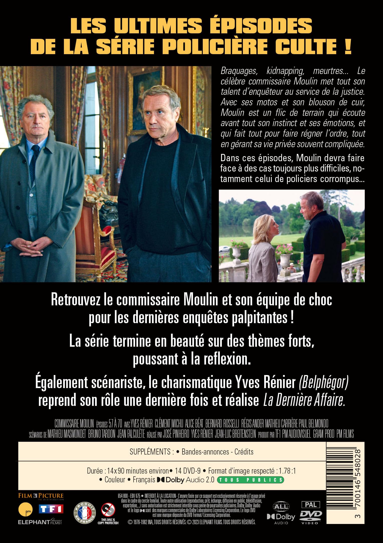[Elephant Films] Edition officielle française - Commissaire Moulin - Police Judiciaire - 3e époque : 2003/2006 - Coffret 14 DVD