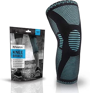 POWERLIX Knee Compression Sleeve - Best Knee Brace for Men & Women &ndash; Knee Support for Running, Basketball, Weightlifting, Gym, Workout, Sports &ndash; Please Check Sizing Chart