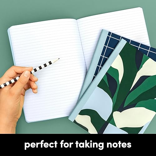 Miniatura 7 de PAPERAGE Paquete de 6 cuadernos de composición, 140 páginas, 3 cubiertas decorativas únicas con papel rayado universitario (estampado floral