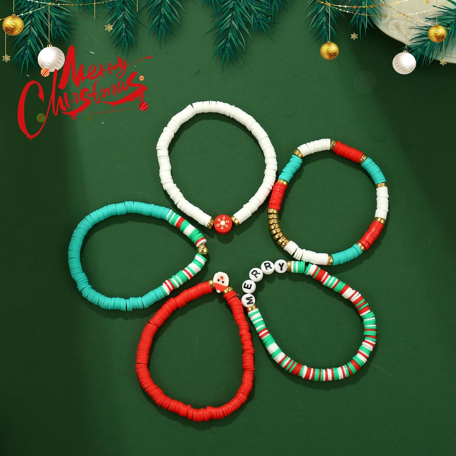 Elegance 11 designs Heishi Beaded Bracelets For Women Polymer Clay Colorful Surfer Stackable Beads Boho Bracelet Summer Beach Jewelry image 5