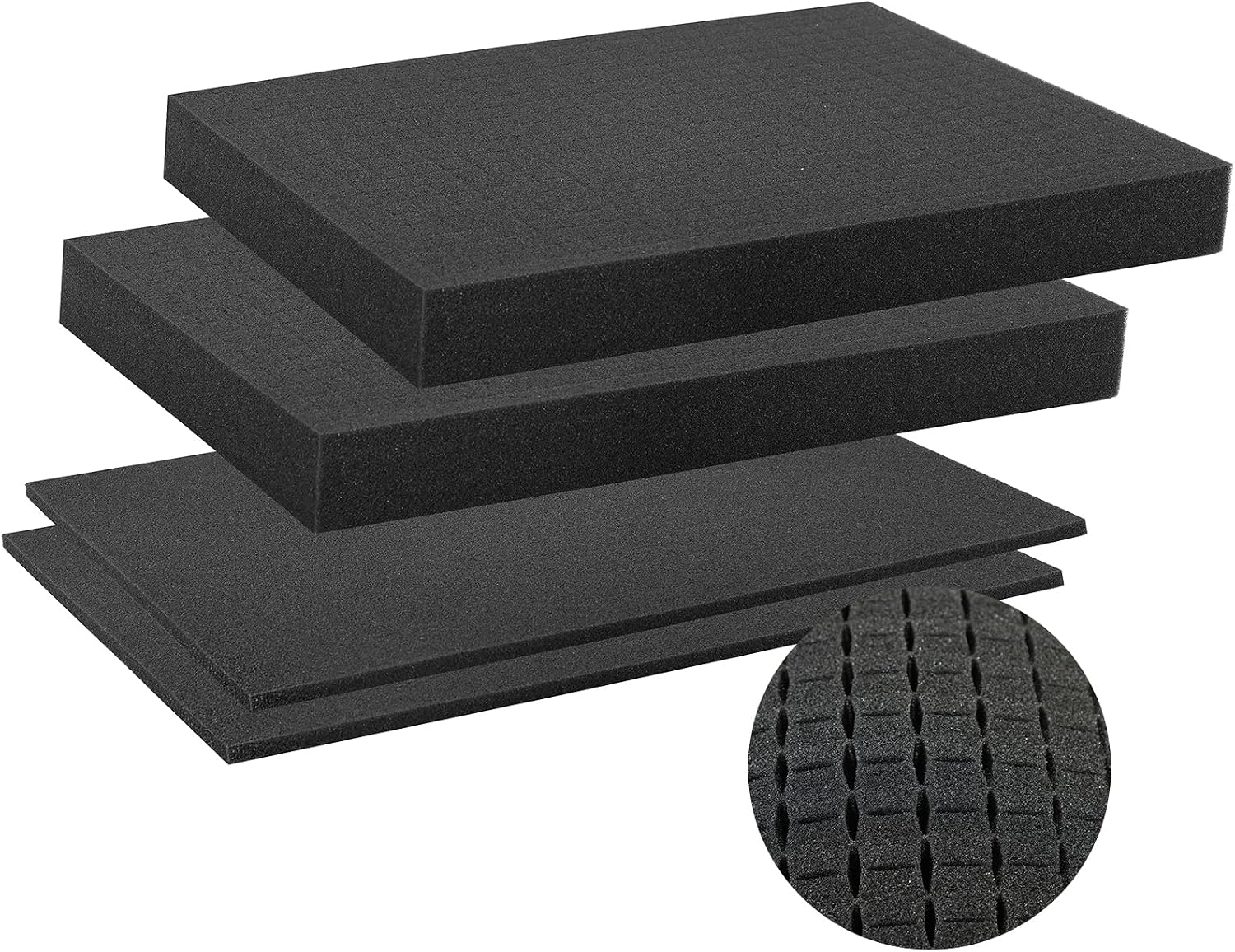 DASBET 4 PCS Polyurethane Foam Sheets Pick and Pluck Pre-Cubed Foam ...