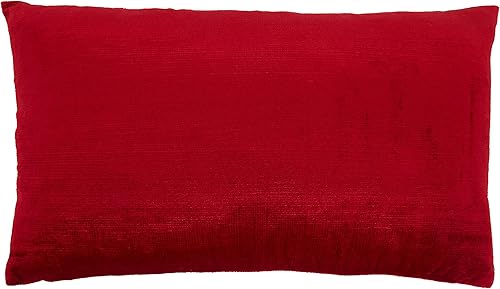 Miniatura 2 de SARO LIFESTYLE Christmas Collection - Funda de almohada con cuentas, 12 x 20 pulgadas, color rojo (9053.R1220BC)