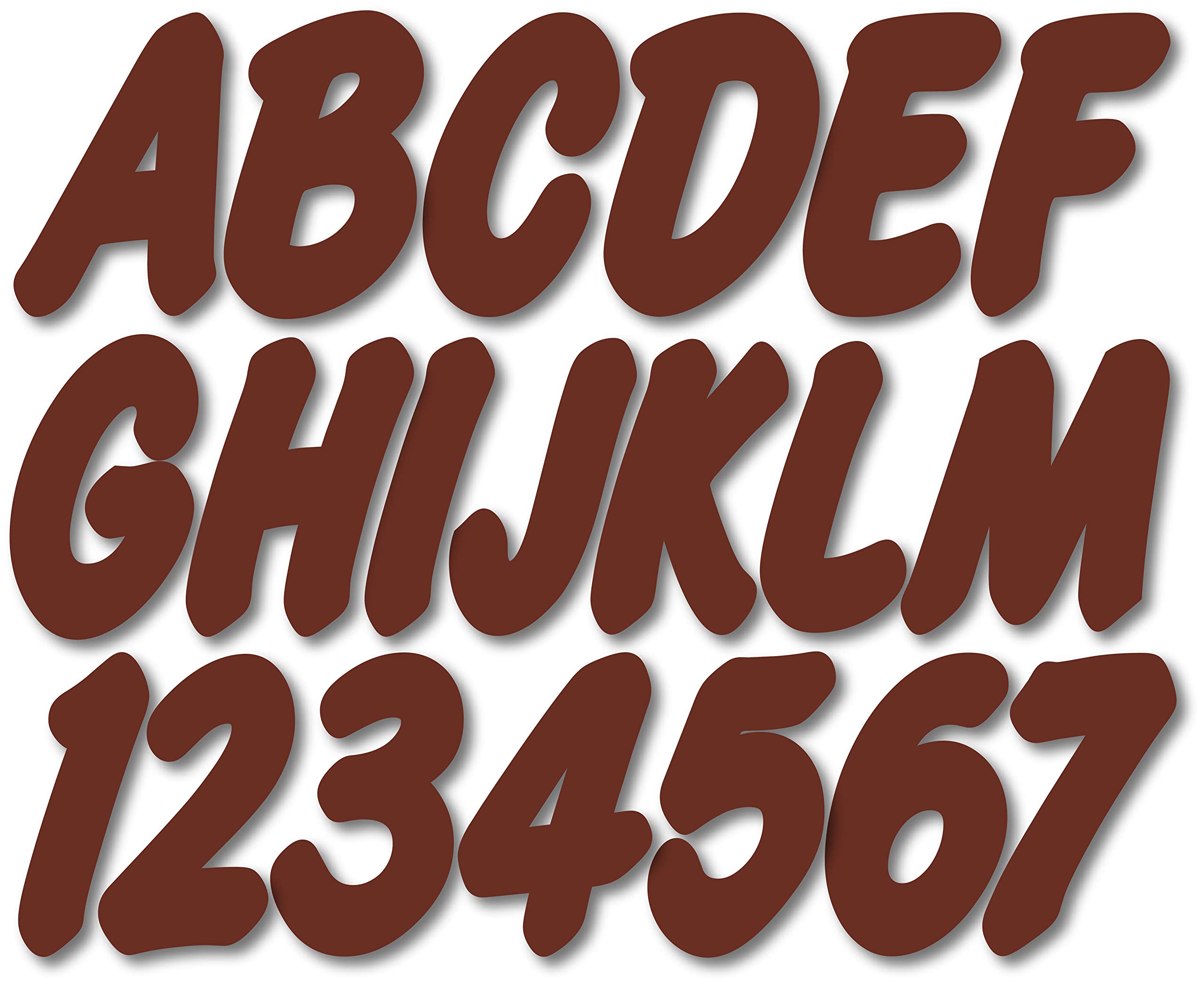 STIFFIE Whip-One Saddle Brown 3" Alpha-Numeric Registration Identification Numbers Stickers Decals for Boats &amp; Personal Watercraft
