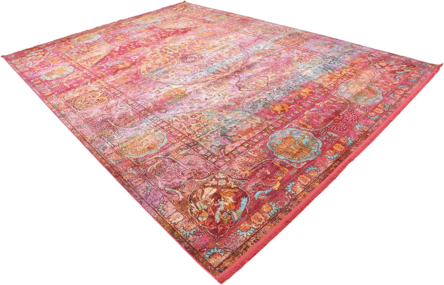 Unique Loom Baracoa Collection Area Rug - Rumba (10' x 13' 1" Rectangle, Red/ Brown)