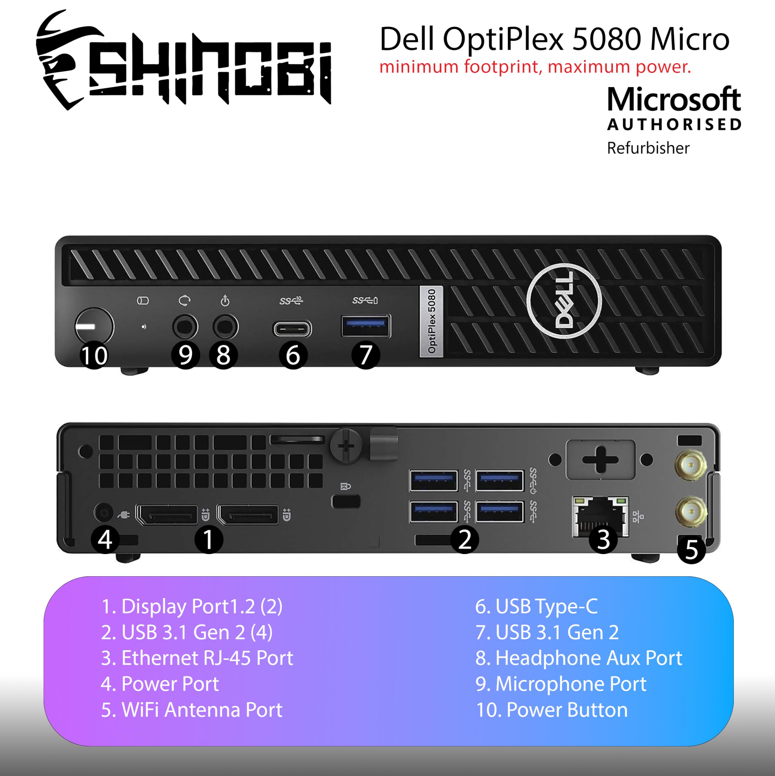 Amazon.com: Dell OptiPlex 5080 Micro PC | Intel Core i5-10500T
