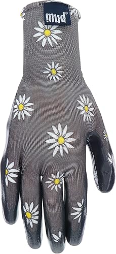 Miniatura 7 de Mud Grip - Guantes de jardinería para mujer con revestimiento de nitrilo plano y revestimiento de nitrilo