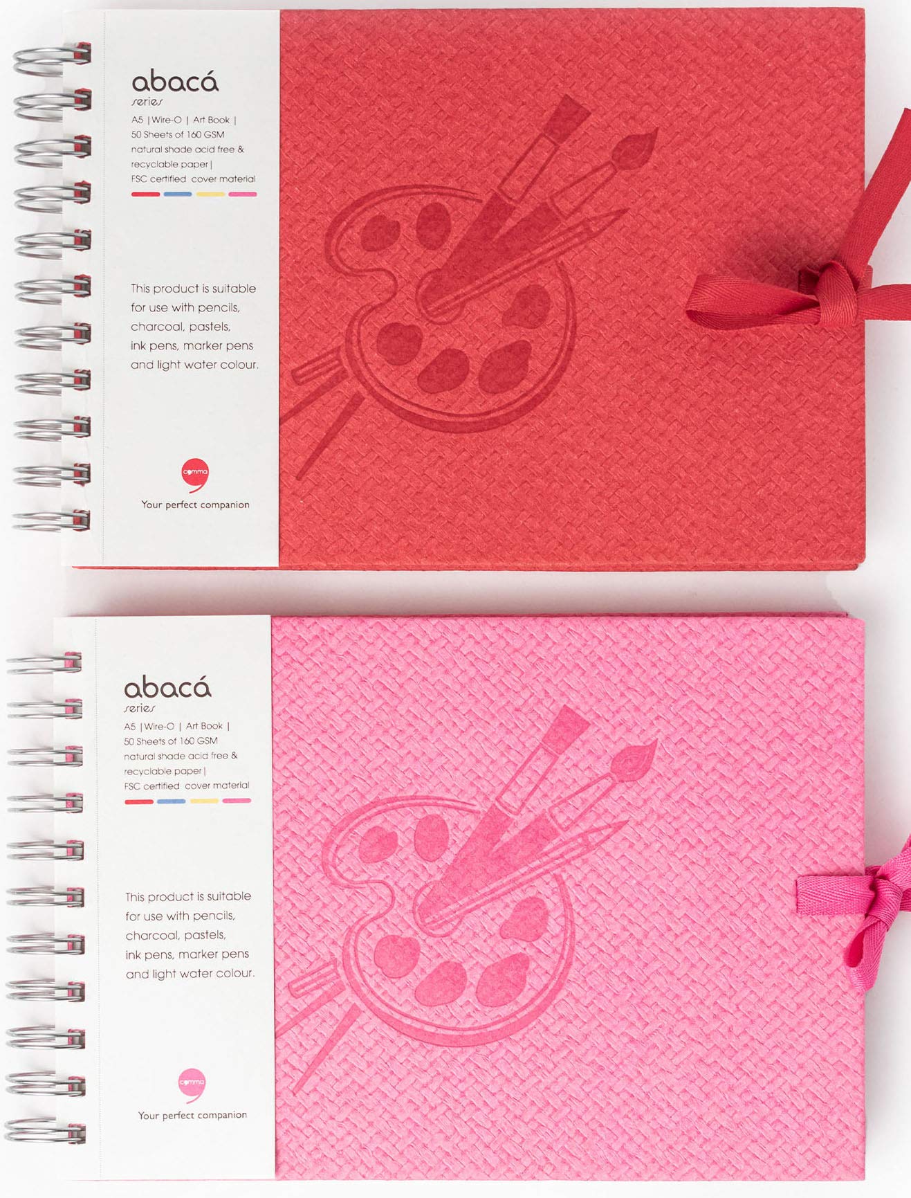 See full amazon price history chart for COMMA Abaca – Wire-O Bound Sketchbook with Ribbon Closure – A5 Size – 50 Sheets – 160gsm Anti-Ageing, Acid Free Paper– Micro-Perforations for Easy Tear Off – Pack of 2 – (Pink + Red) COMMA Abaca – Wire-O Bound Sketchbook with Ribbon Closure – A5 Size – 50 Sheets – 160gsm Anti-Ageing, Acid Free Paper– Micro-Perforations for Easy Tear Off – Pack of 2 – (Pink + Red) (B08T7NF9V2) Amazon Price History, Amazon Price Tracker