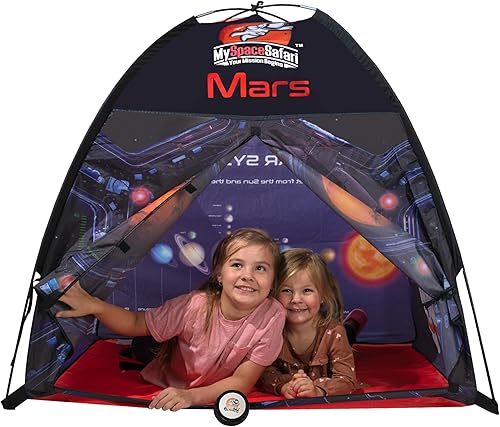 Miniatura 7 de My Space Safari - Tienda de campaña espacial para niños para interiores y exteriores, tienda de campaña interactiva para niños con botón de