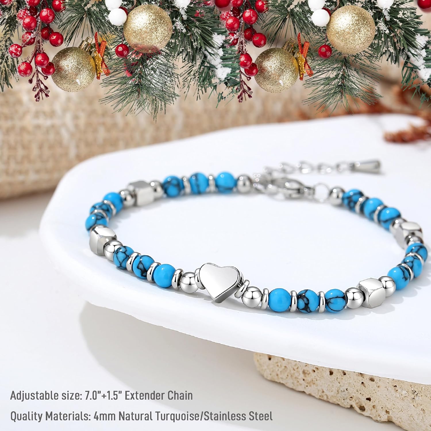 TONY & SANDY Valentines Day Gifts for Her Friends, Bestie Gifts for Women, Best Friend Friendship Gifts for Woman, Dainty Beaded Bracelets for Best Friend Bestie Soul Sister BFF - Image 3