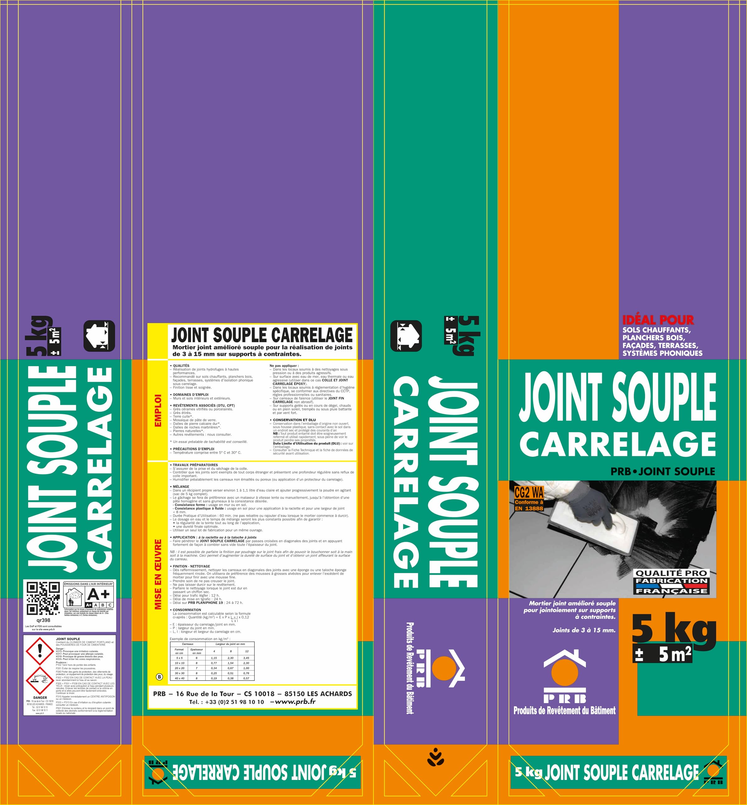 Joint Amélioré Souple Carrelage B85 Gris Lavezzi 5kg - Joint Haute Performance pour Murs et Sols Intérieur/Extérieur - Finition Durable, Hydrofuge et Résistante aux Déformations