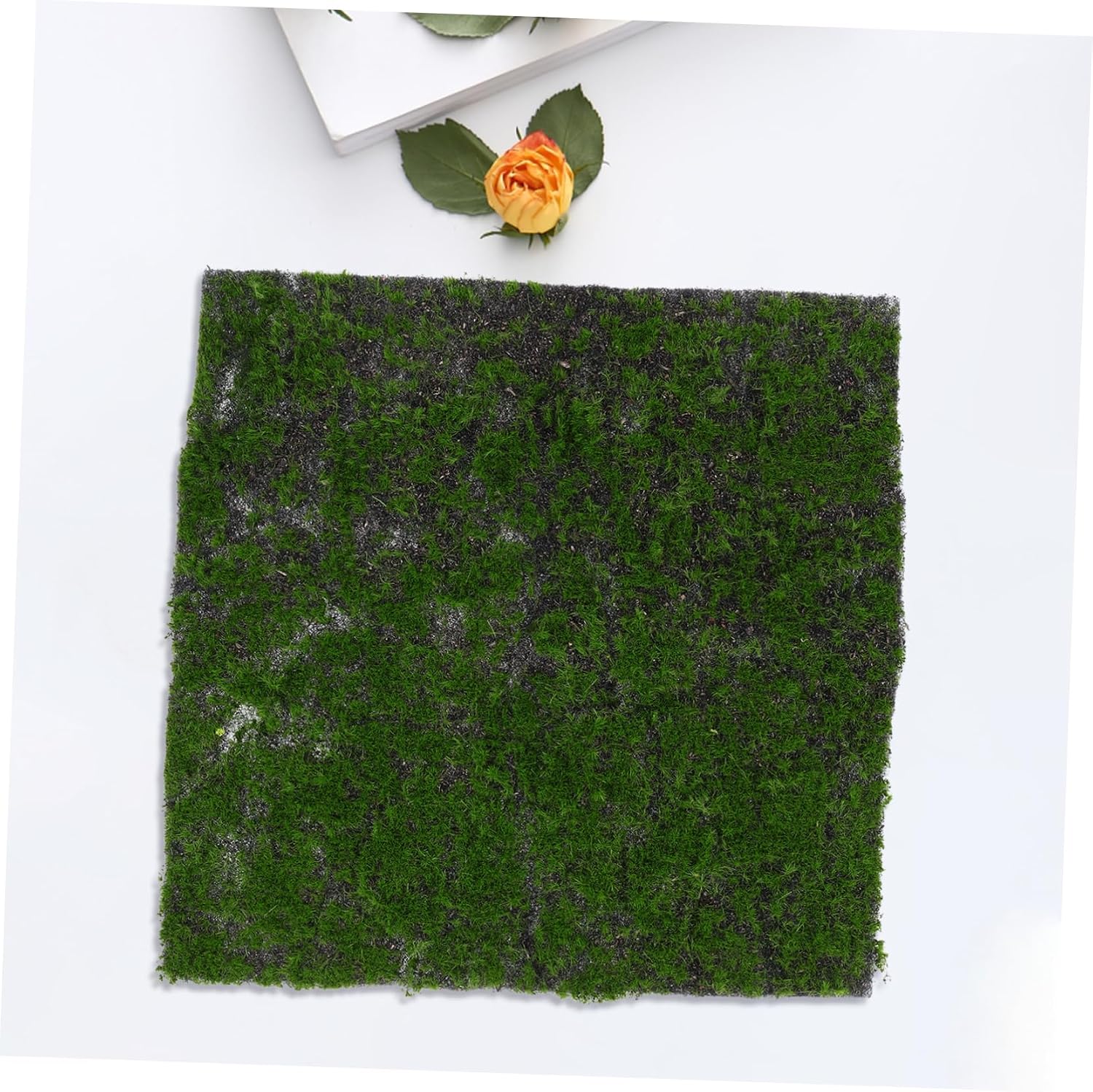 PRETYZOOM Artificial Moss Mat for Fairy Gardens Realistic Green Decorative Turf Pad Suitable for Home Decor Crafts Floral Arrangements and Wall Art