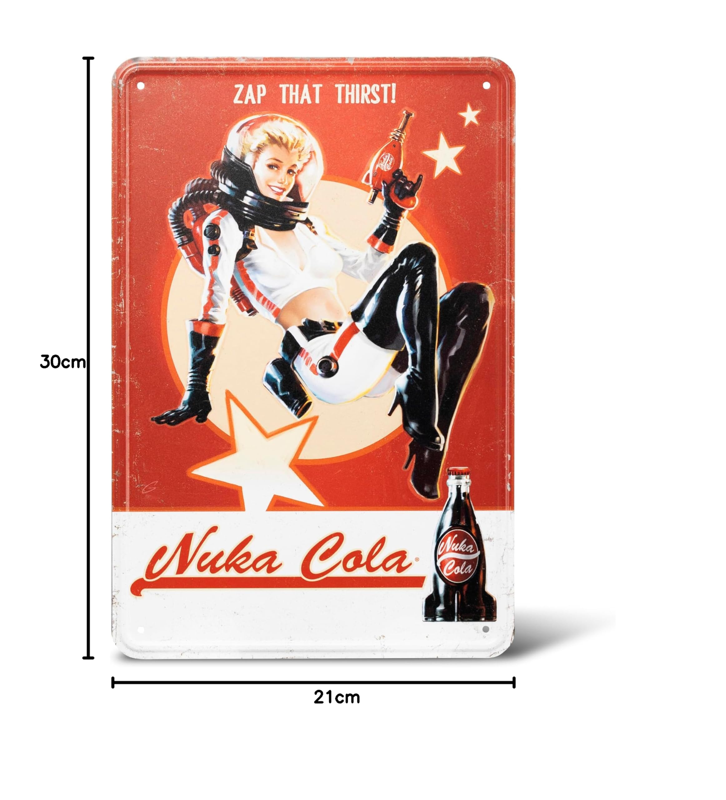 Fallout metalowa płytka Nuka Cola Girl