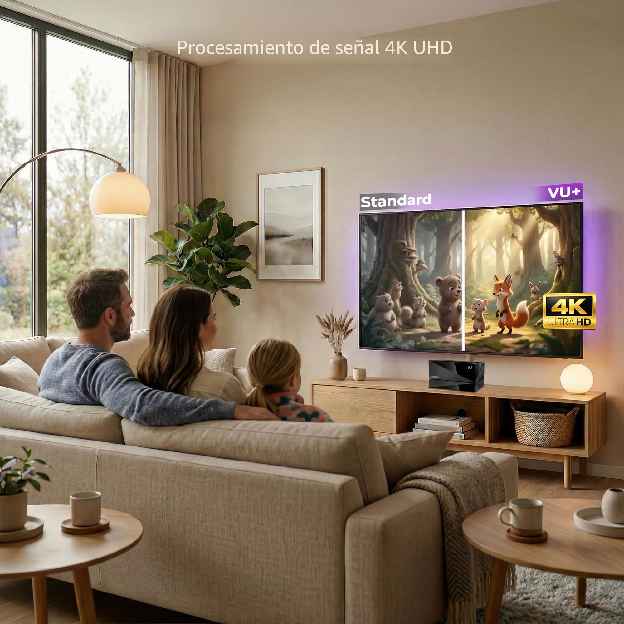 VU+ Zero 4K Combo - Receptor de cable y antena UHD 2160p (incluye kit PVR sin disco duro, sintonizador híbrido DVB-C/T2 con HDR10, HLG, CI+, Linux Enigma2), color negro