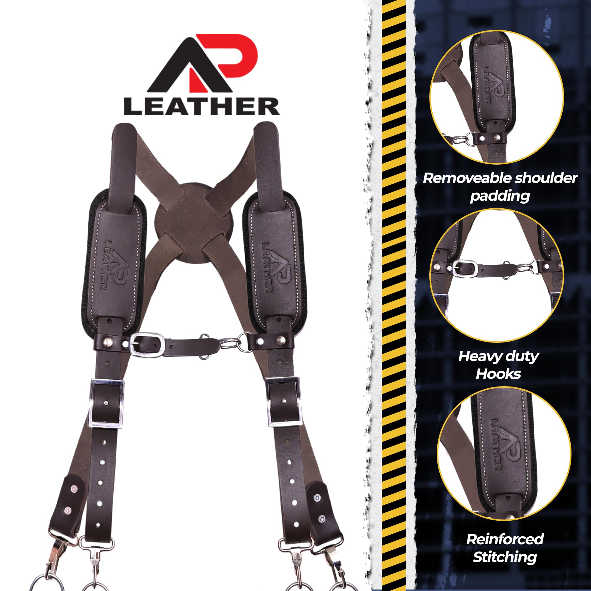 Amazon.co.jp: AP LEATHER ツールベルトサスペンダー – 建設ツール
