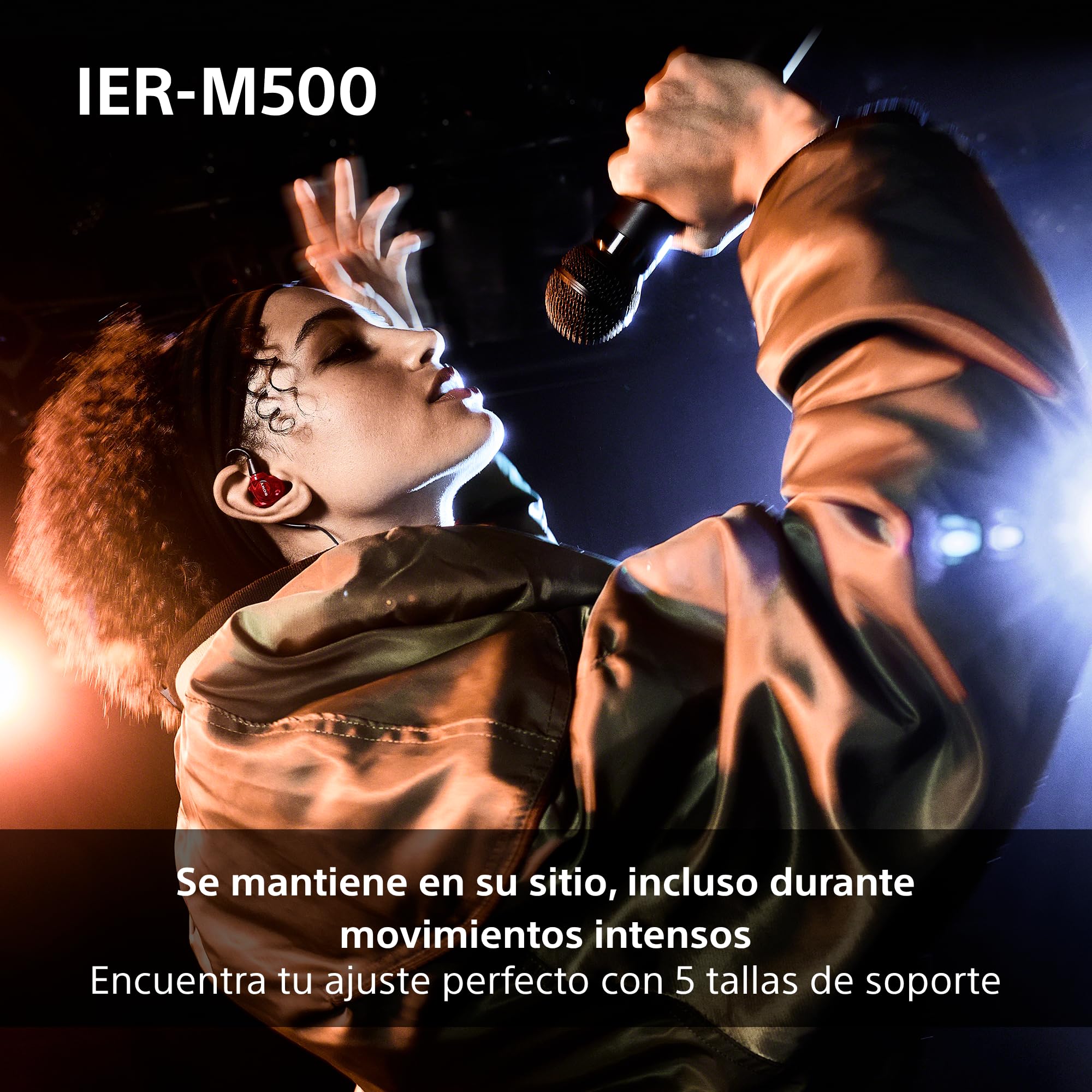Sony IER-M500 Auriculares IEM Hi-Res con Aislamiento de Ruido Transparente