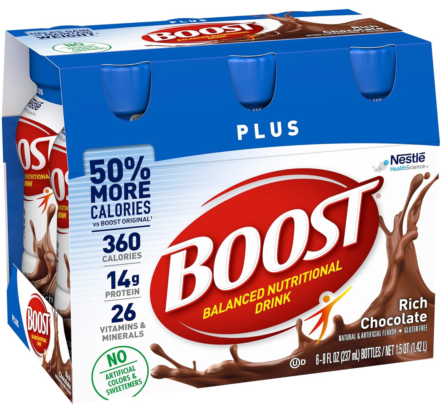 Boost Plus Complete Nutritional Drink (Chocolate, 8 Fl Oz (Pack of 1))