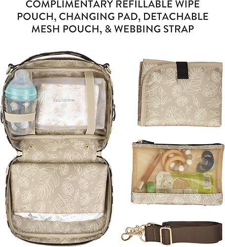Miniatura 4 de TWELVElittle Luxe Diaper Clutch - Crossbody Diaper Bag with Portable Changing Pad, Zip Out Pouch and Wipes Case
