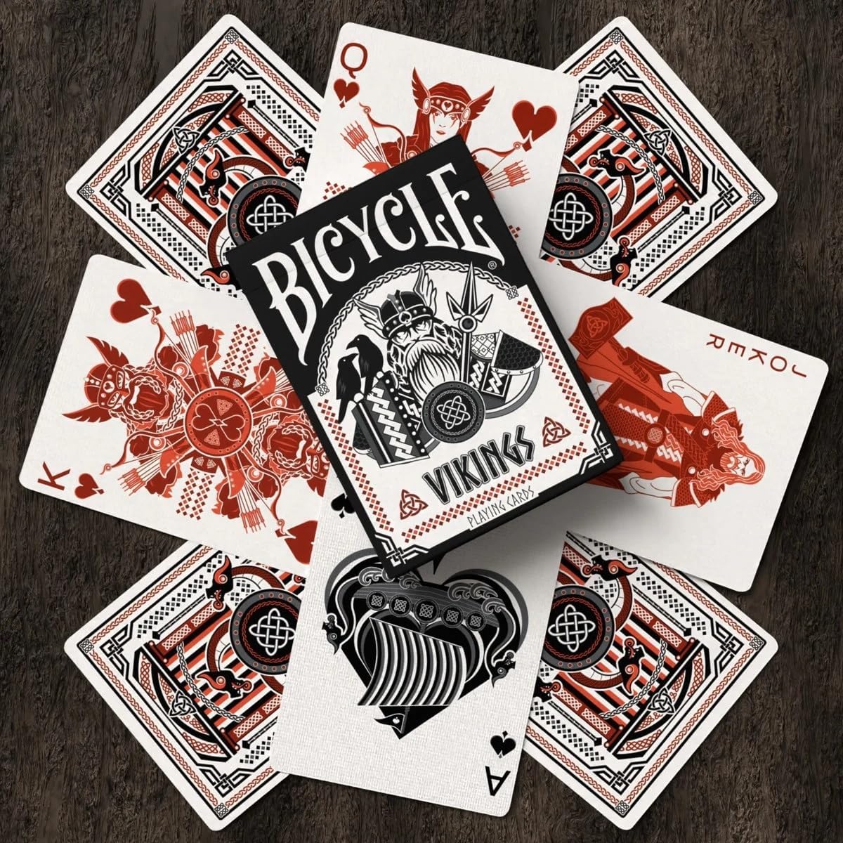 Bicycle Vikings Playing Cards Deck – Norse Mythology Inspired, Premium Collectible Cards with Odin, Thor, and Loki Art