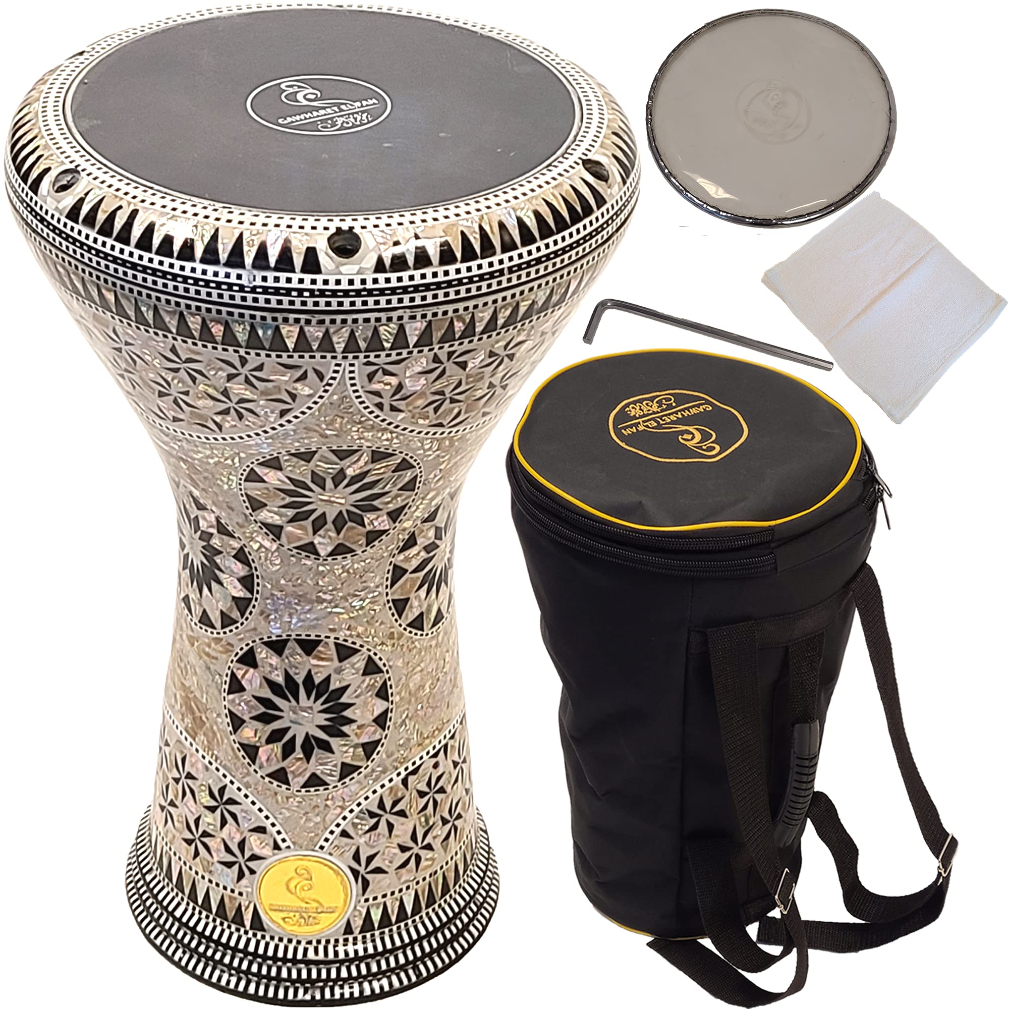 ダラブッカ　 gawharet El fan Gawharet El Fan Darbuka Drum (14 Point Star) : Amazon.in: Musical