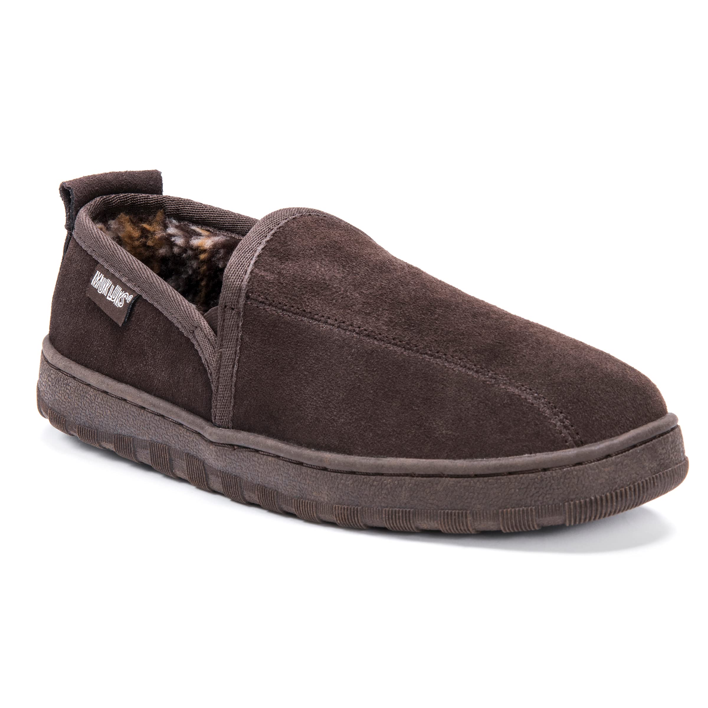 MUK LUKS Men's Eric Slipper, Chocolate, 10