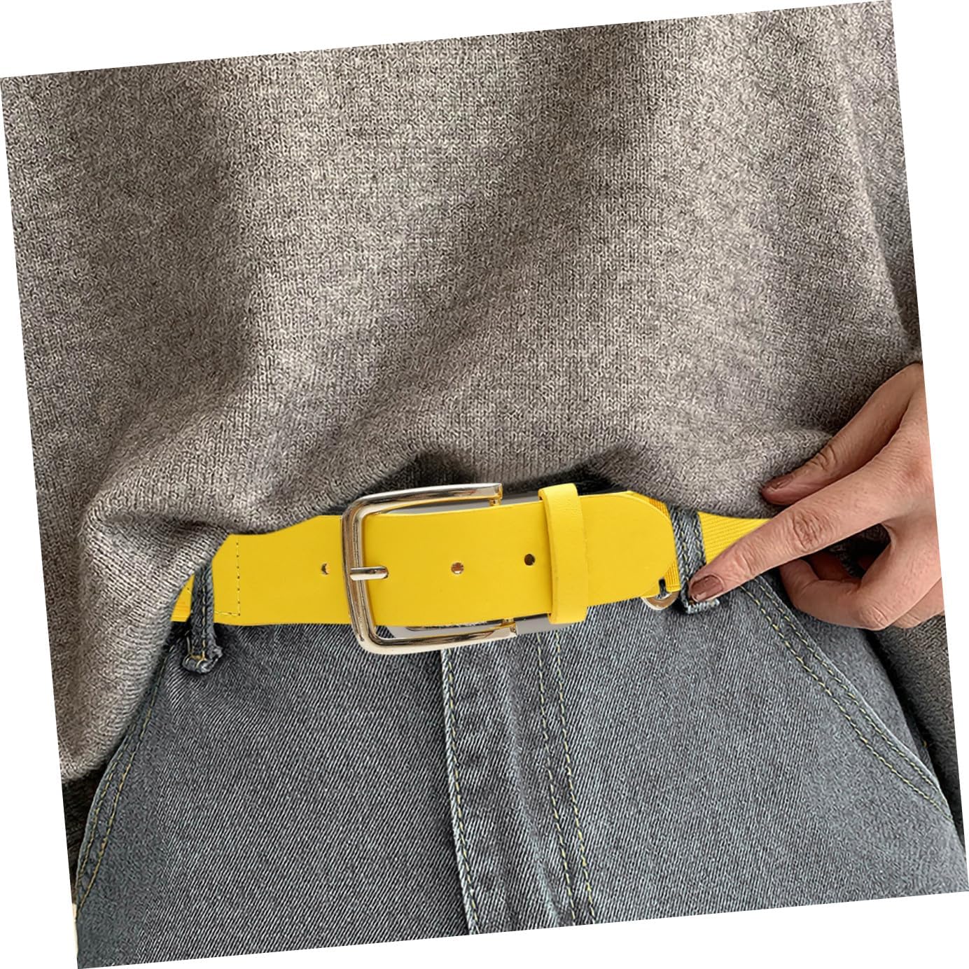 Baseball Belt for Men and Youth, Adjustable Elastic Imitation Leather Softball Belt, Outdoor Sports Girdle Suitable for Athletes and Students Random Color