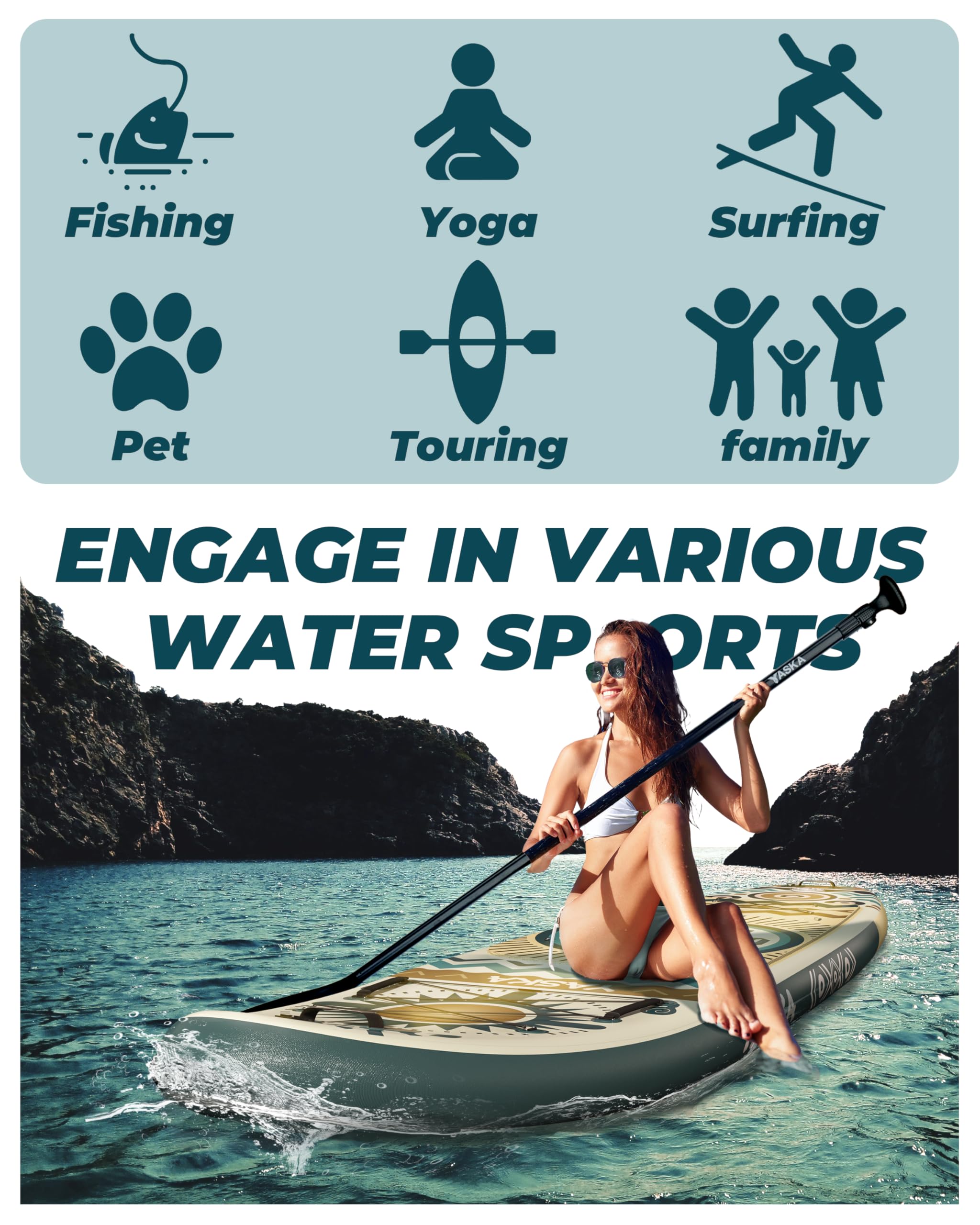 Amazon | 10フィート4インチ 空気注入式スタンドアップパドル