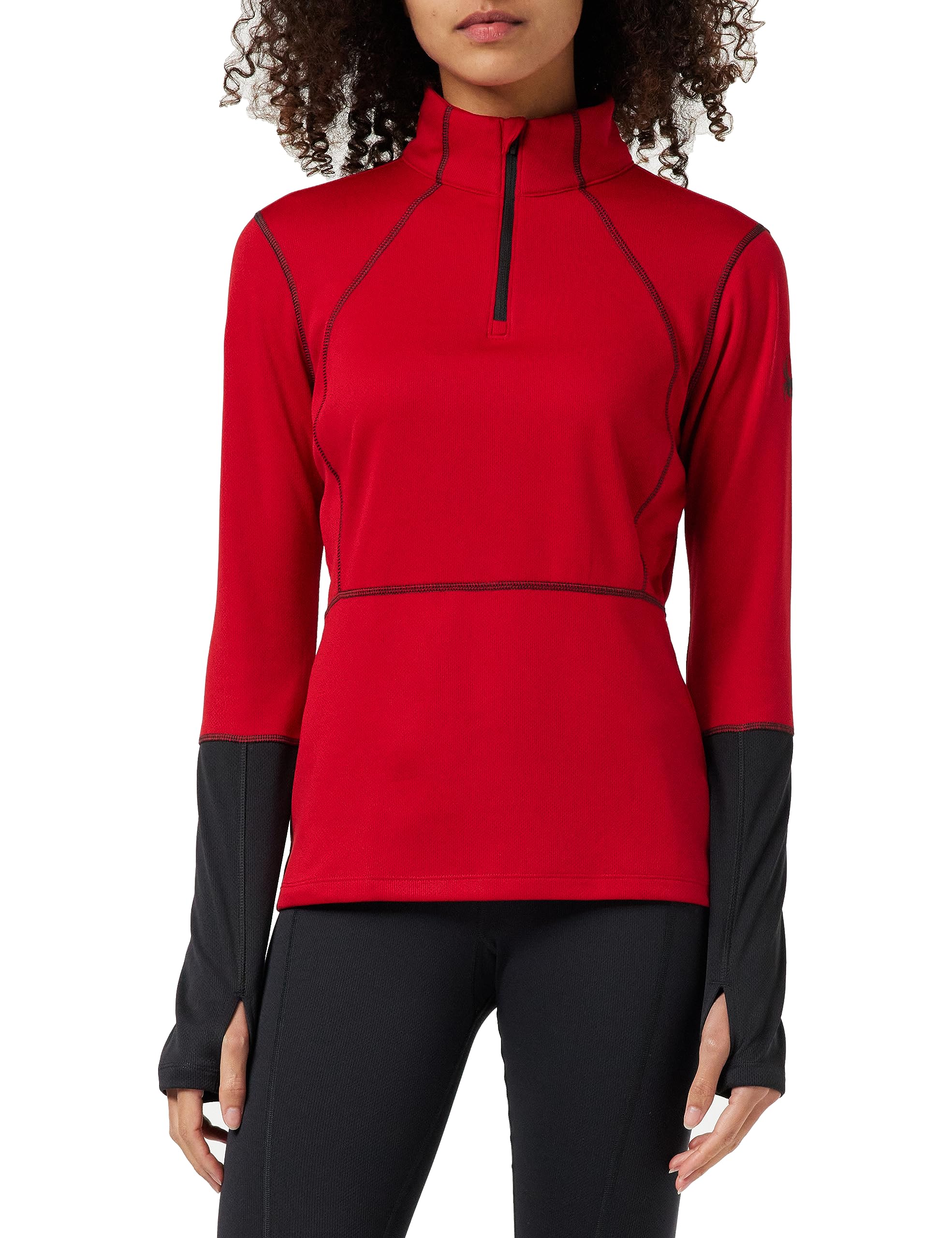 Spyder Charger 1/2 Zip Women Baselayer, Pulse, XL