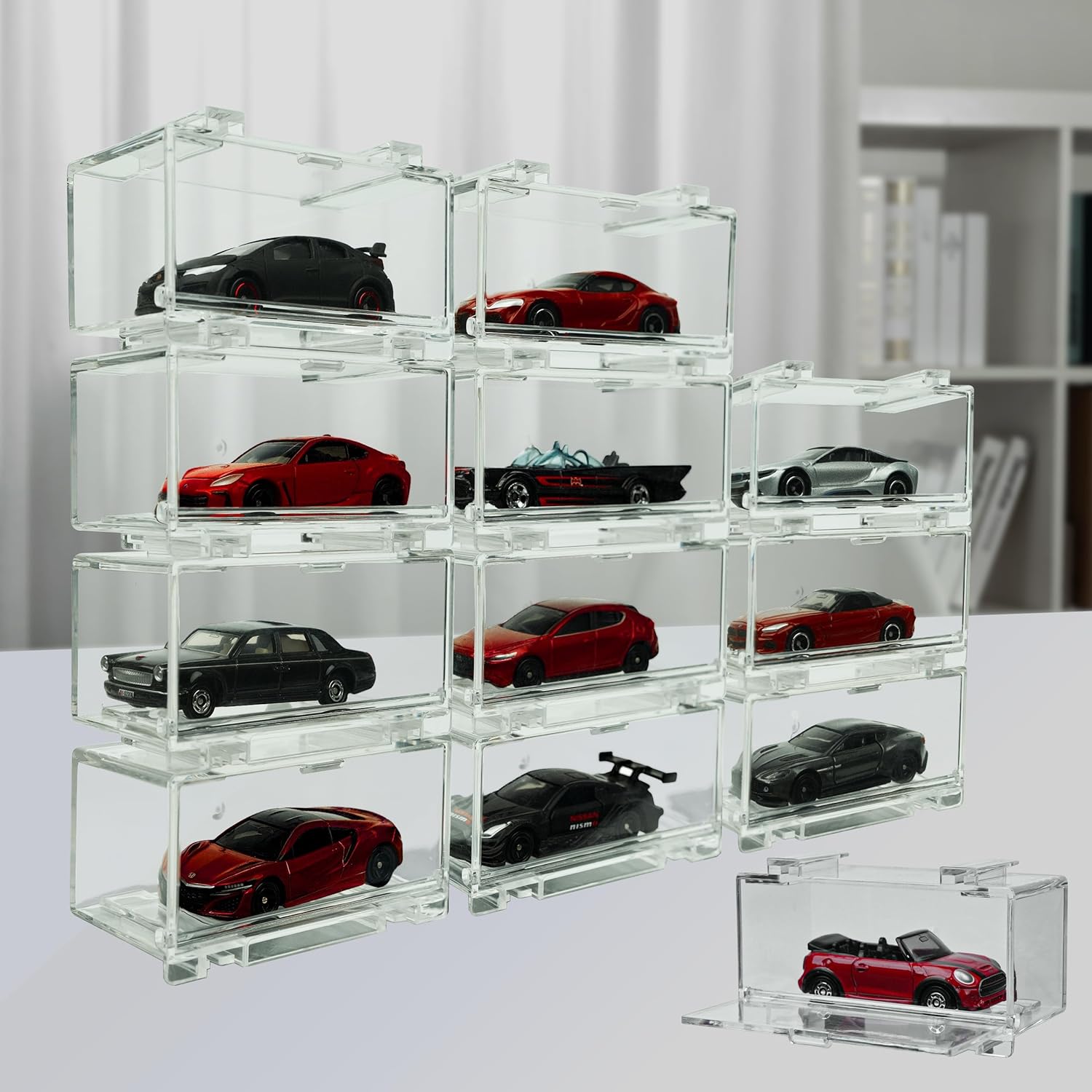 1/18展示6台可・2種WOOD・3層式ディスプレーBOX / ネオジオラマ たけし