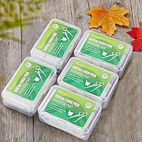 Vista 3 de Púas de hilo dental, 5 fundas de hilo dental de viaje, 300 unidades de hilo dental, palitos de hilo dental, palitos dentales, púas dentales