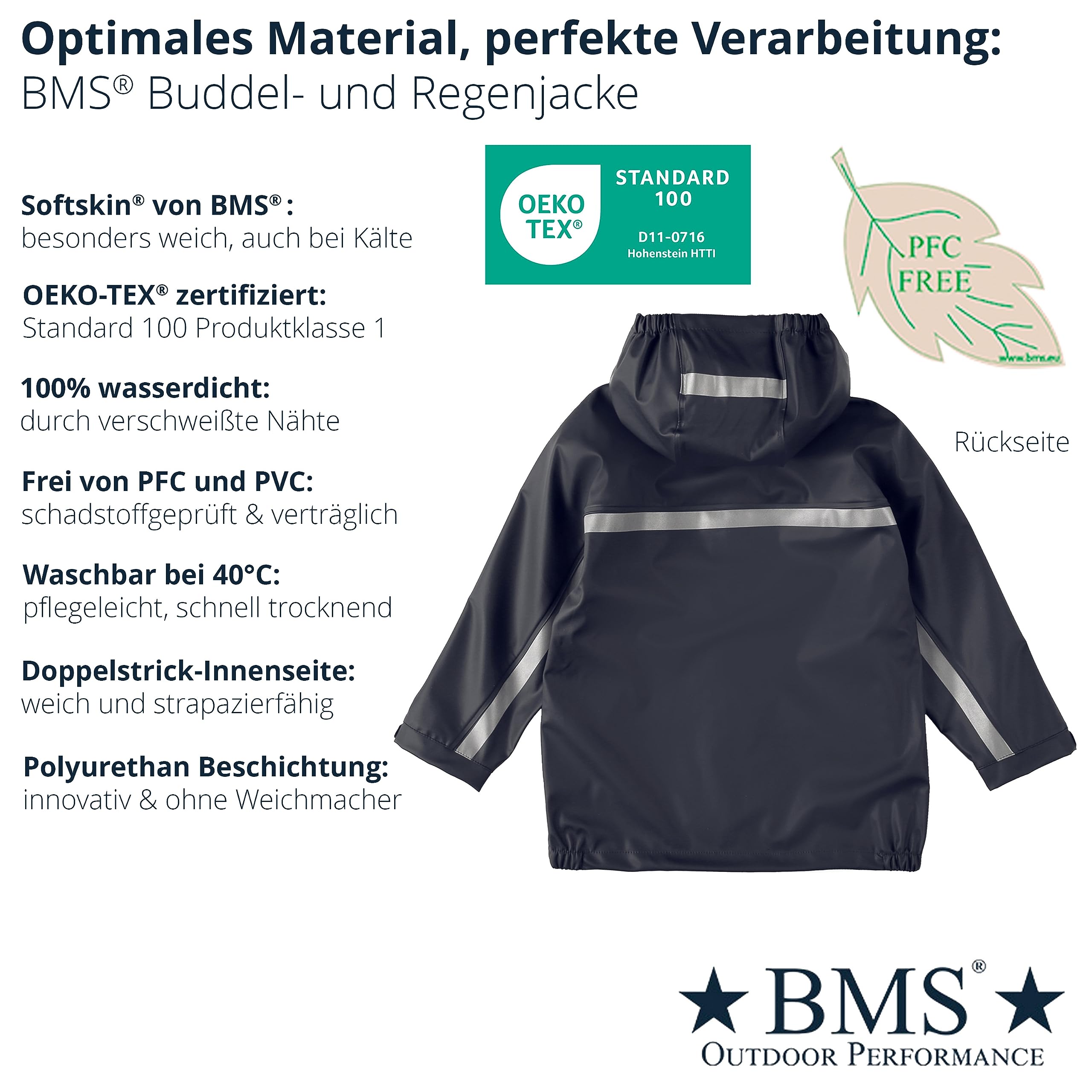 BMS Kurtka Uniseks - dzieci Matschjacke Softskin