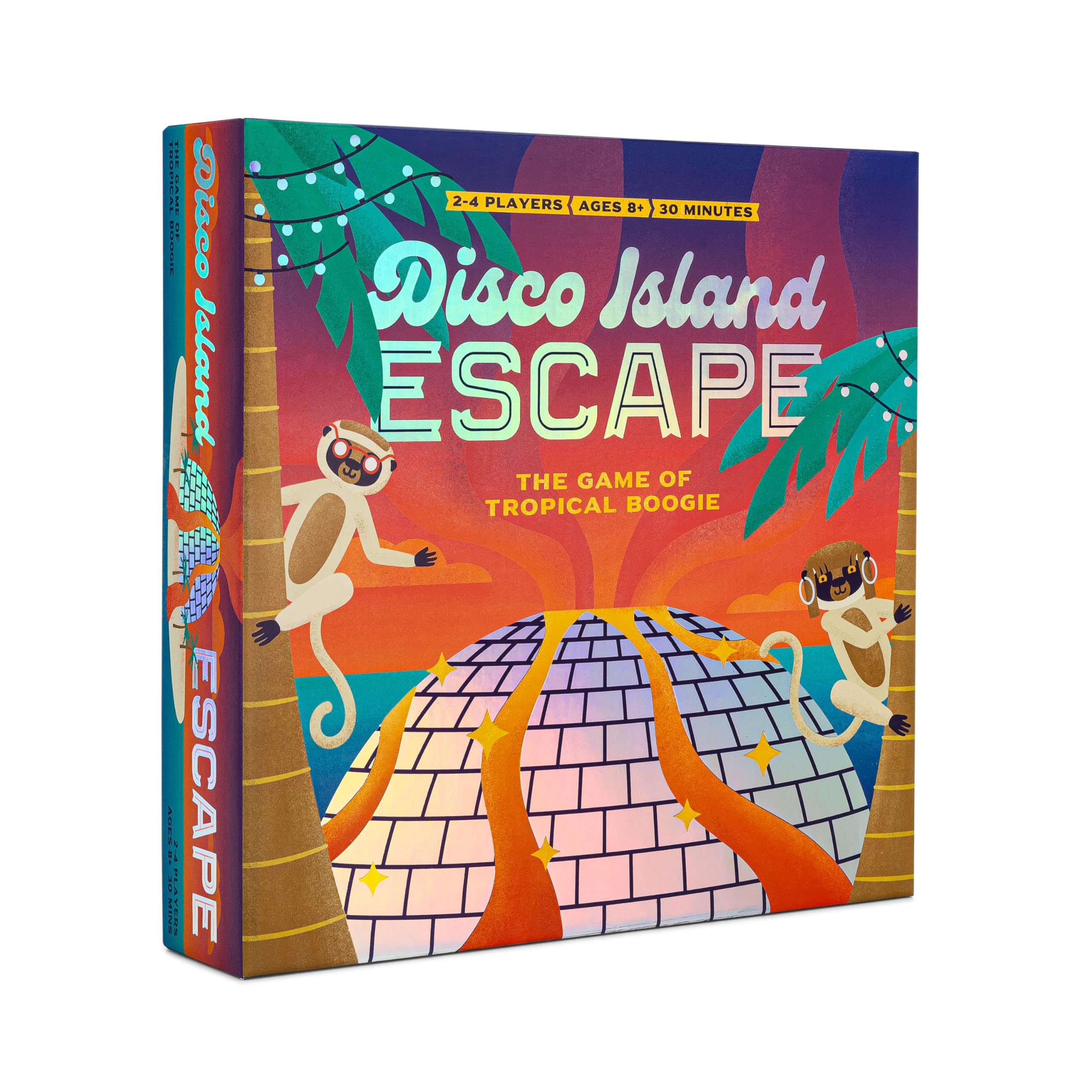 Disco Island Escape Board Game | Race Your Dancing Lemurs Across Lava Streams | Perfect Family Game | 2-4 Players, Ages 8+