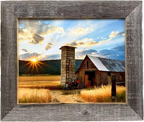 MyBarnWoodFrames - Marco de fotos rústico de madera de granero recuperada de 16 x 20 pulgadas (ancho del marco de 1.5 pulgadas)