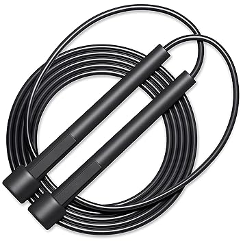 Slovic Adjustable Skipping Rope | Tangle Free Jumping Rope | Gym Equipment | Jump Rope for Workouts, CrossFit | Memory Foam Handles for Women, Men & Kids - image, photos