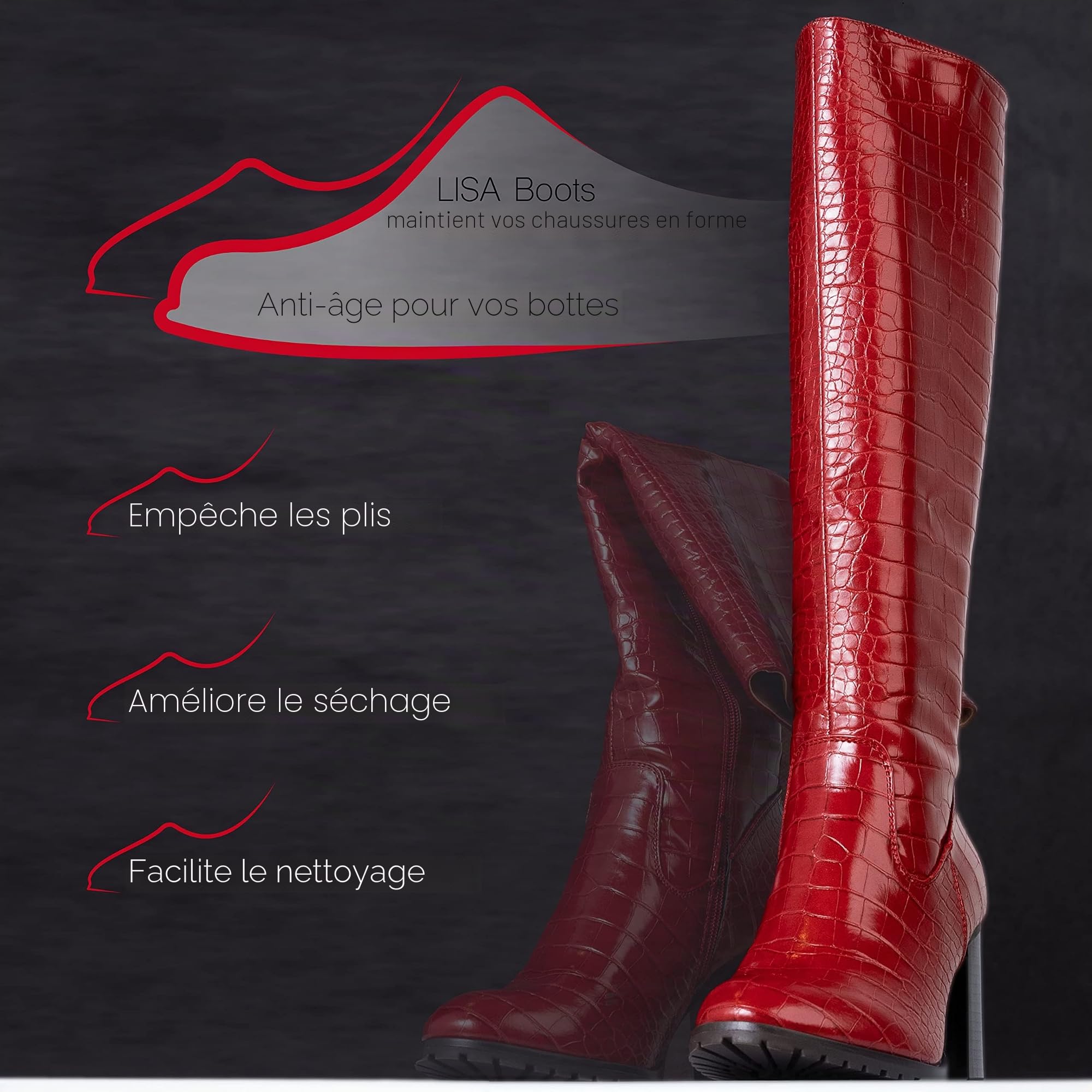 Lisa Boots Embauchoirs à bottes automatique 35 cm (Set 5 paires), by MTS shoecare, made in Germany