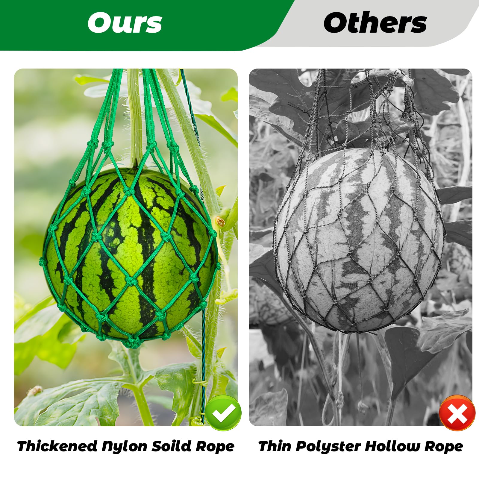 Amazon.com : yuuzue 12 Pcs Watermelon Net with 30 Cable Zip Ties