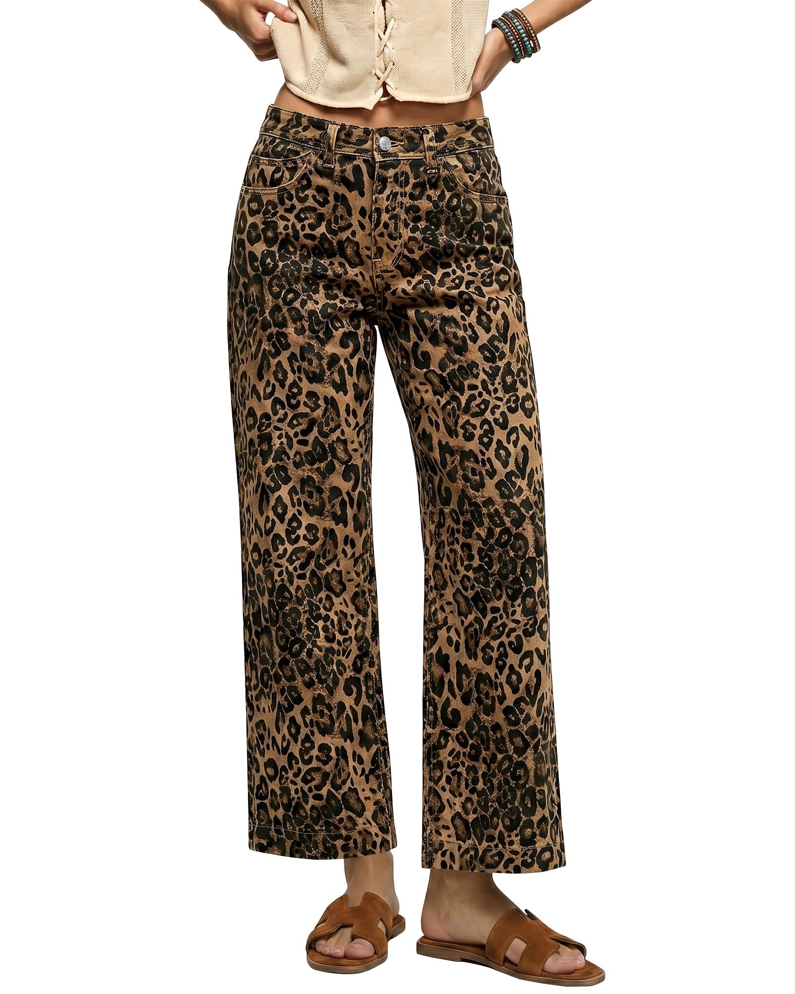 luvamia Leopard Print Ankle