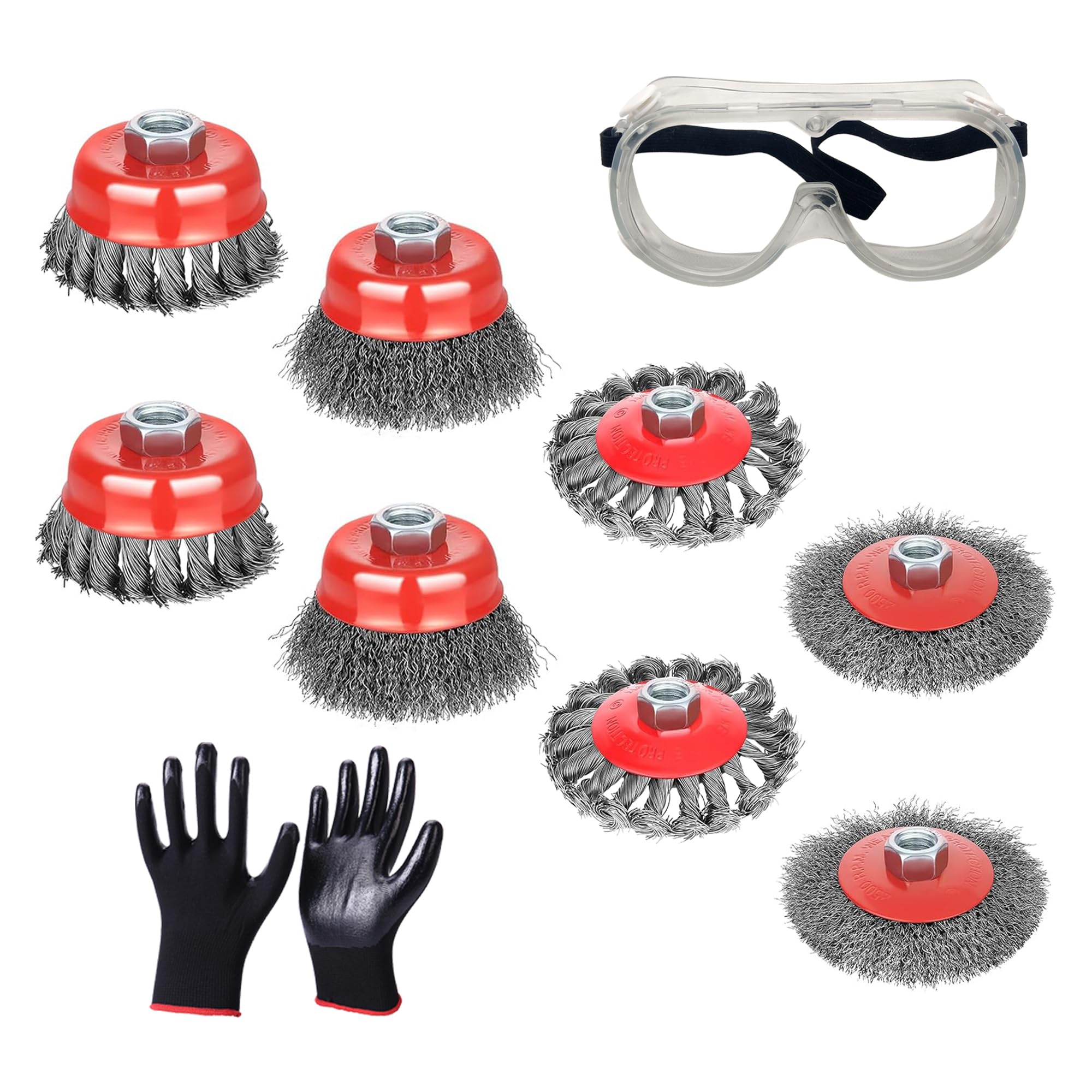 Angle Grinder Wire Wheel Brush Set - Rust Removal -10