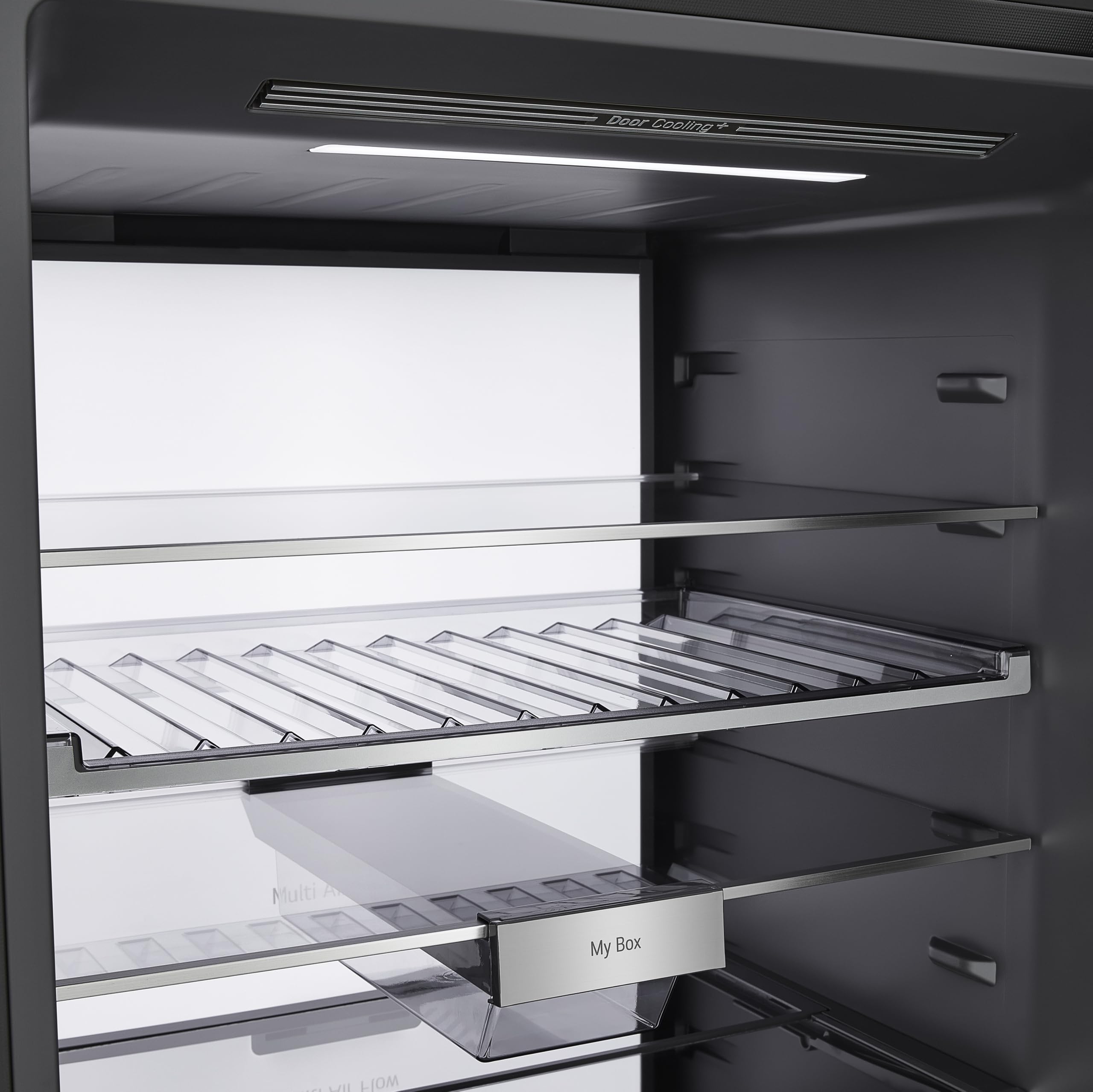 LG GBGW92GCEV Fit&Max Kühl-/Gefrierkombination (465 L, Energieklasse C) vollintegrierbar oder freistehend mit InstaView, FRESHConverter+, Total No Frost, MyBox, Schwarz