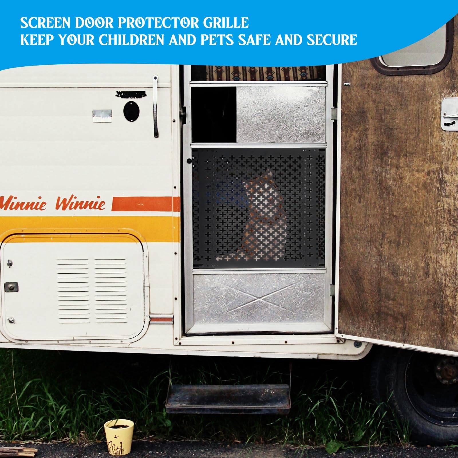 Gisafai Adjustable RV Door Screen Protector Adjusts From 21''- 31.5