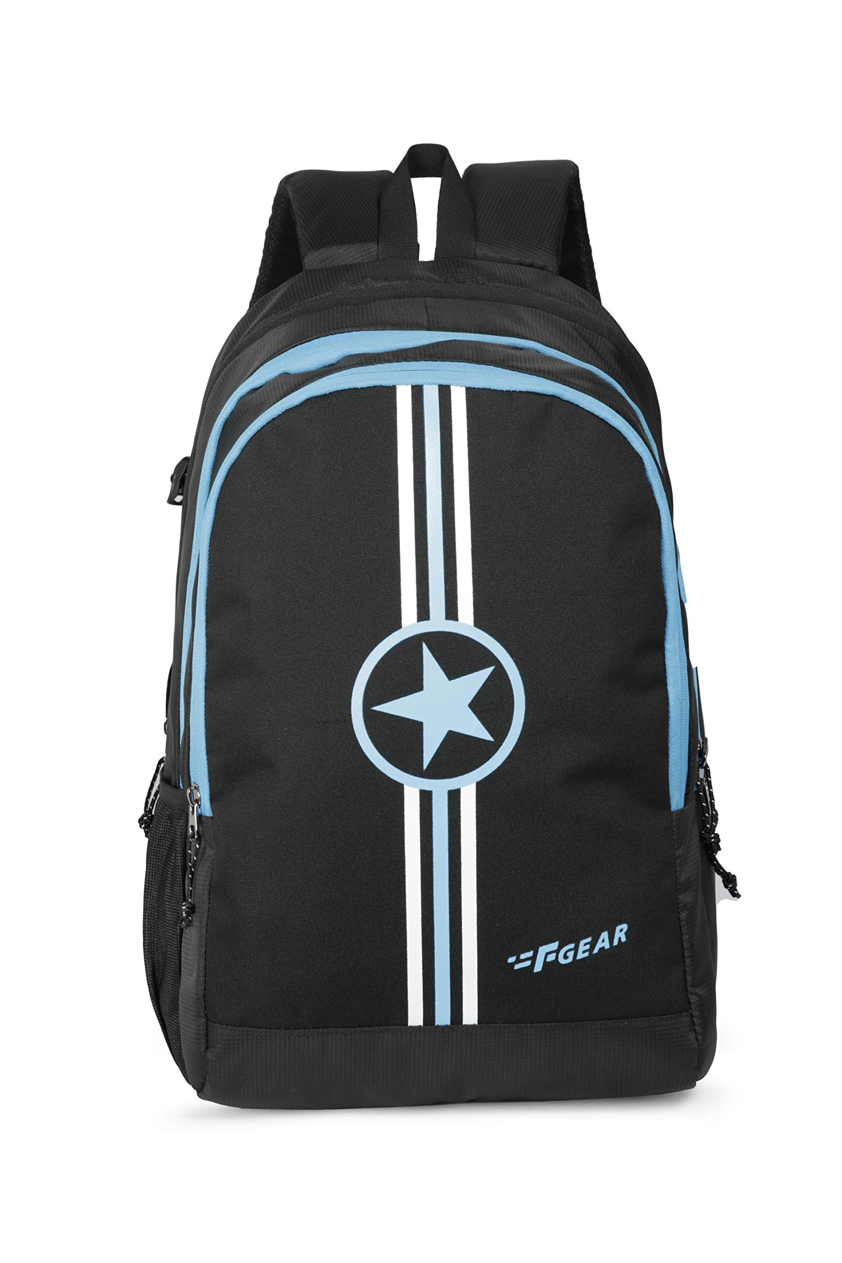 F Gear Star Doby 33 Ltrs Black, Blue Casual Backpack (3229), Black, Blue, Casual