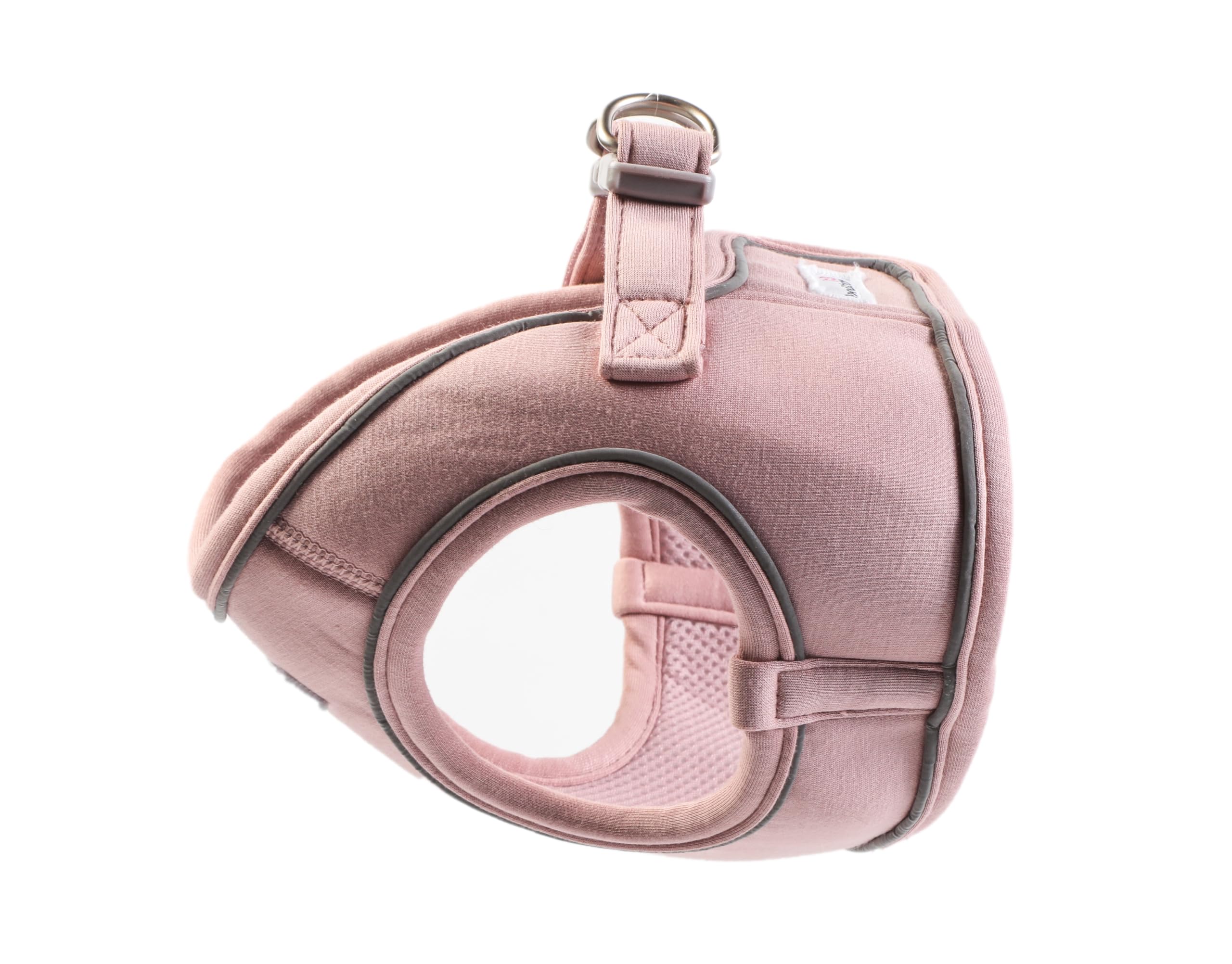 Doodlebone - Dinky Dog Snappy Harness - Step In Vest Style Harness for Small Dogs and Puppies, Lightweight Breathable Fit with Reflective Trim, Secure Fastening - Size 3 - Chalky Pink