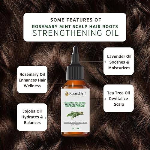 Miniatura 2 de Mezcla de aceite natural para el cabello romero, menta, lavanda y 27 aceites más. Fortalece y nutre el cabello  4 onzas