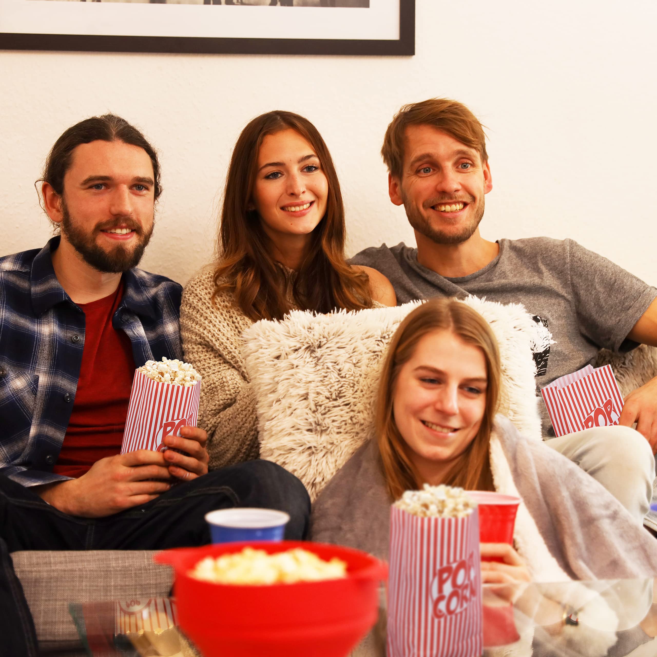 Pack Of 200 Small Popcorn Bags, Popcorn Bags, Red Stripes, Popcorn Paper Bags, Popcorn