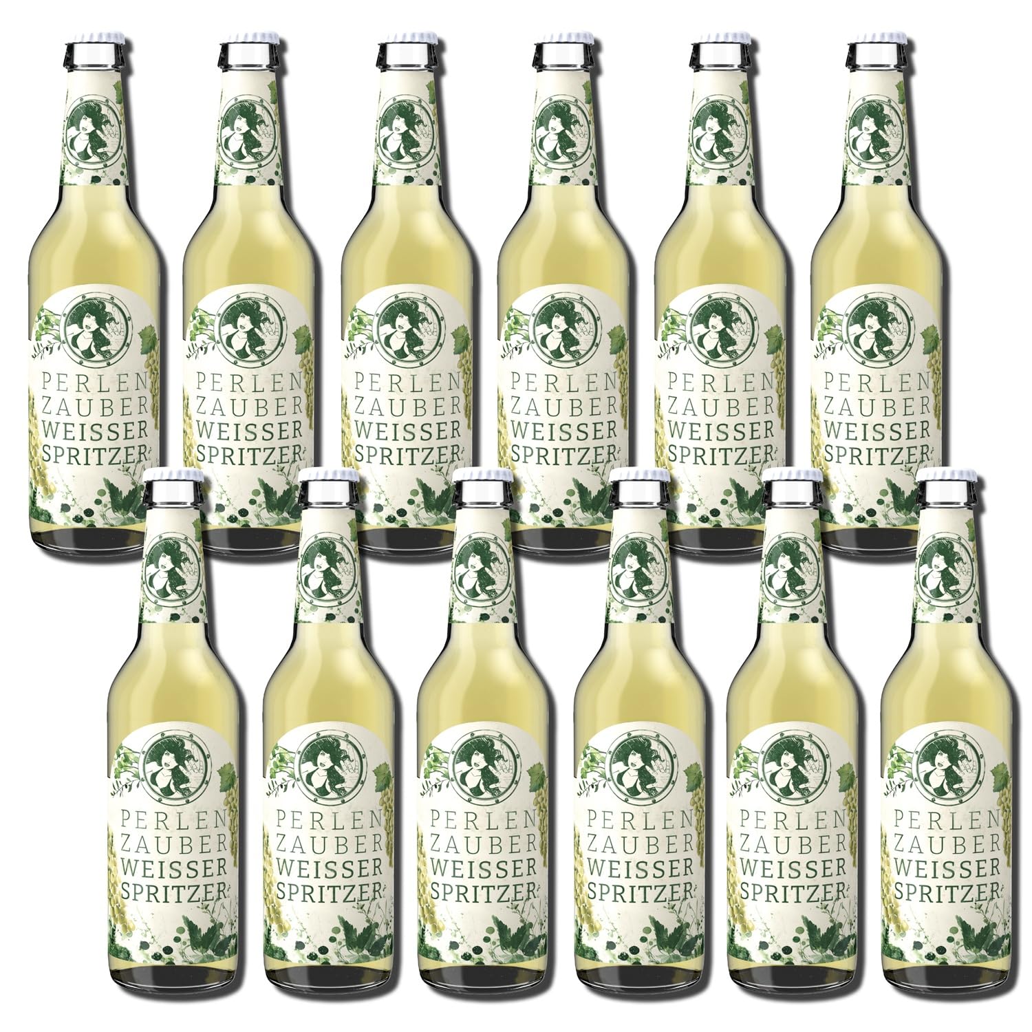 Kalea | Perlenzauber Spritzer | 12 x 0,33l Glasflaschen | Weinschorle | Privatbrauerei Ettl | Weißwein