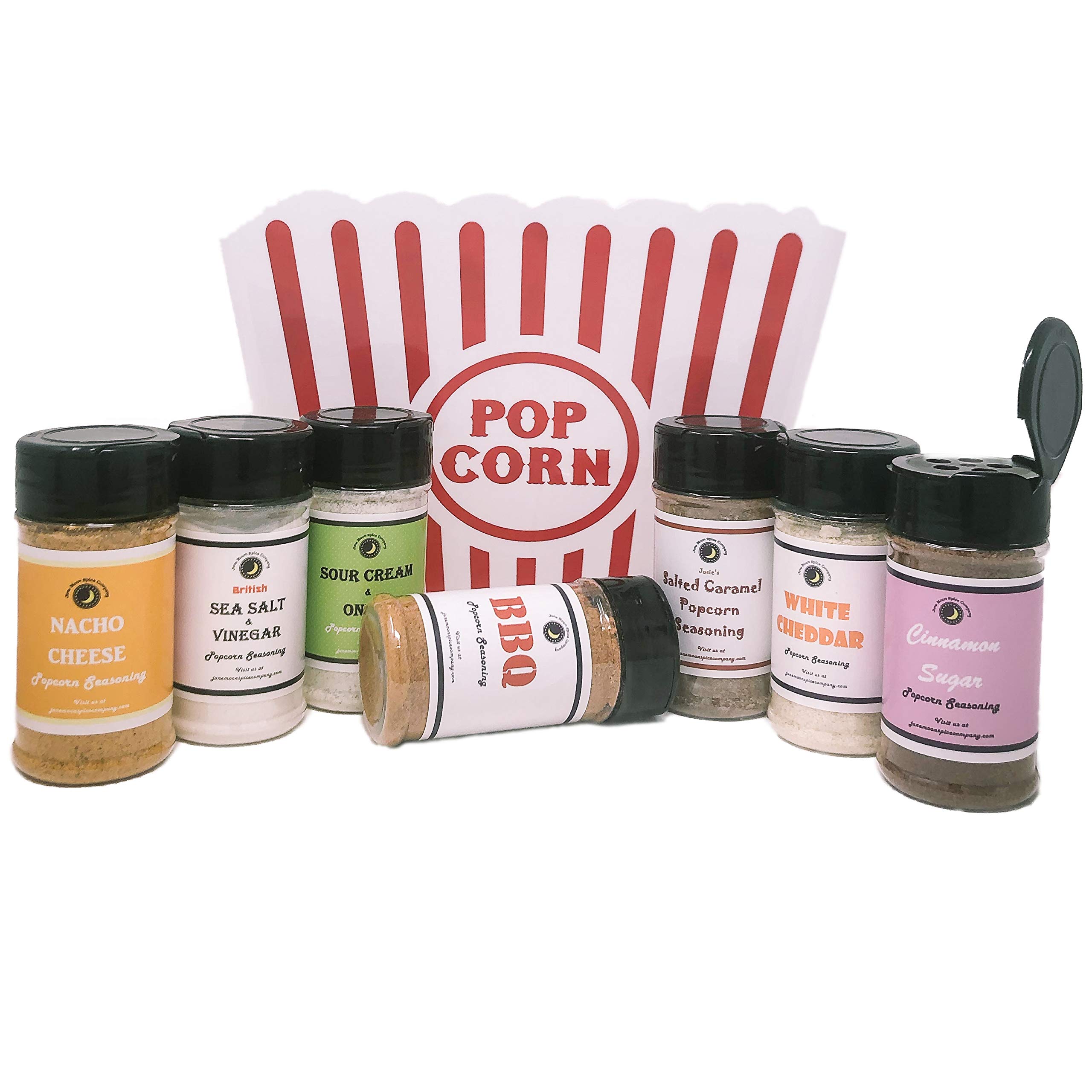 Buy Premium POPCORN SEASONING Variety or Gift 7 Pack Large POPCORN TUB Included Nacho