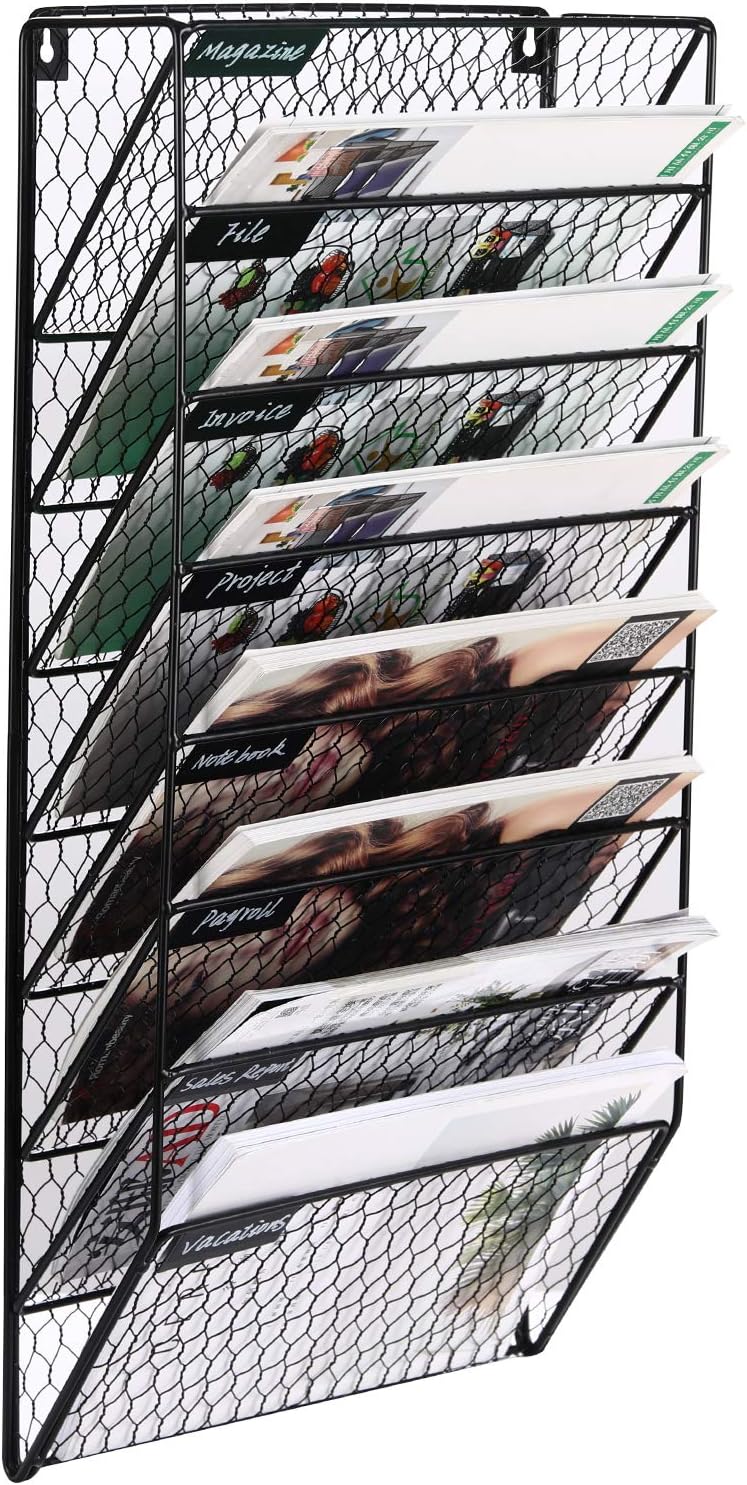 EasyPAG 8 Tier A4 Mesh in Tray Monteer Muur Bestand Houder Mail