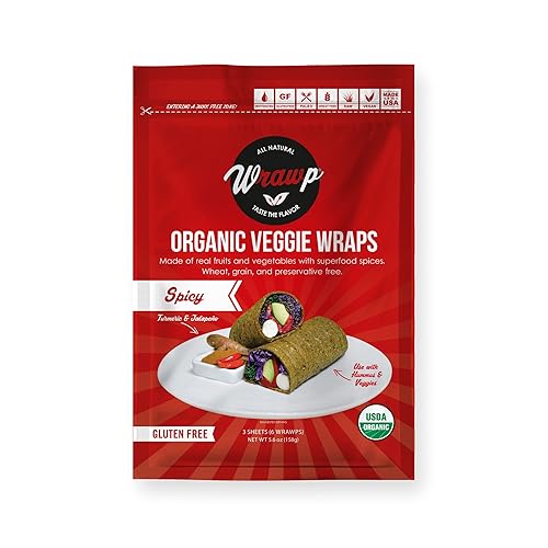 Vista 18 de Wrawp Envoltura vegetal orgánica – Original (1 paquete) Sin gluten, paleo, a base de plantas, vegano